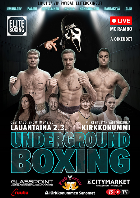 Underground Boxing 2.3.2024 Kirkkonummi